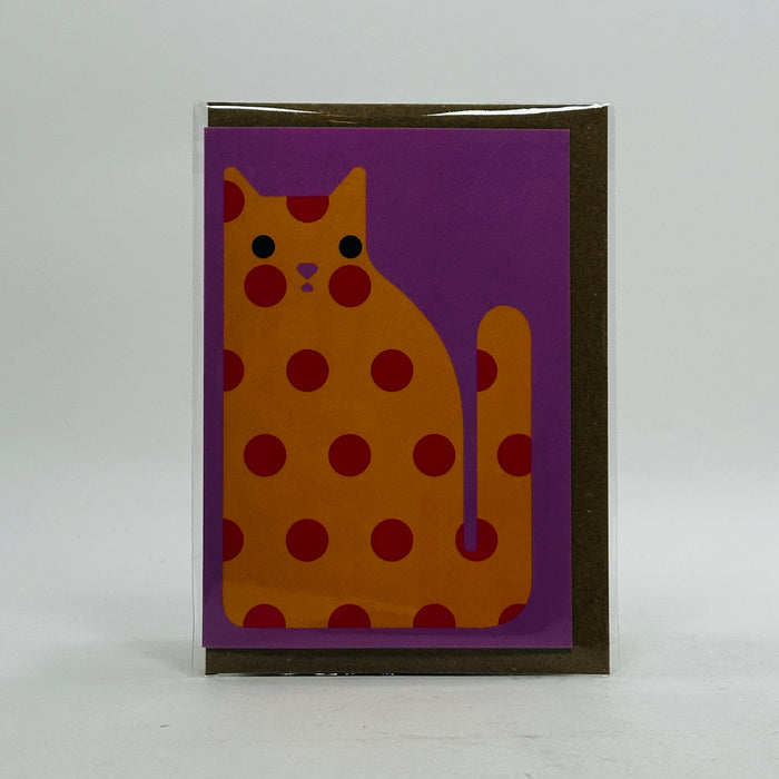Spotty Cat - Dicky Bird Card