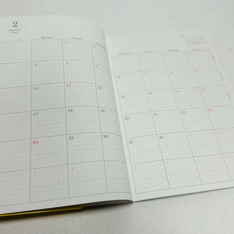 Stalogy Slim Monthly Diary (A5) - Grey