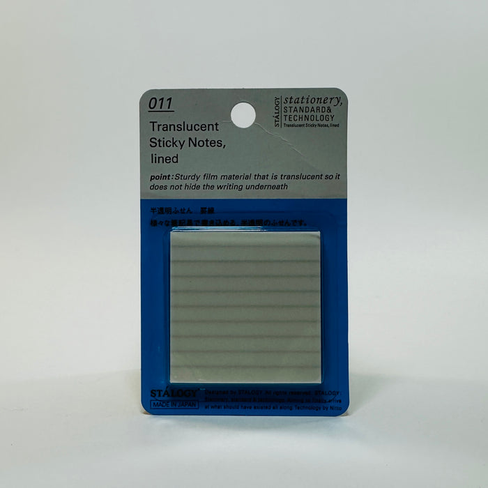 Stalogy Translucent Sticky Notes Lined 50mm Wide