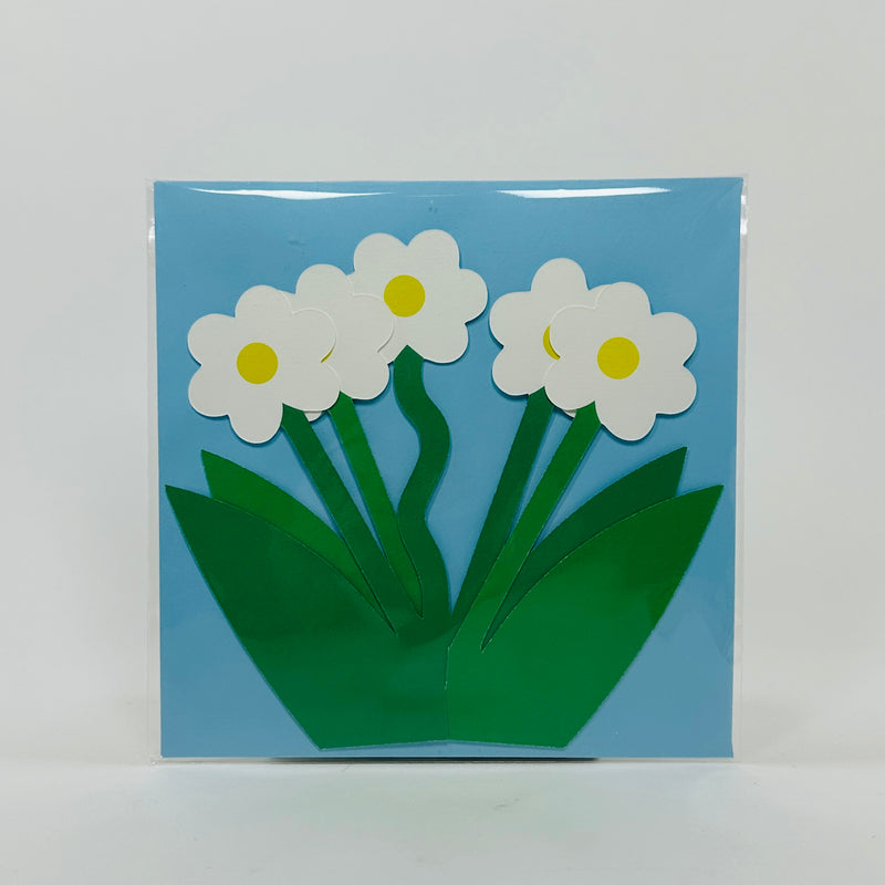 Standing 3D Daisy White - Kitty Kenda Card