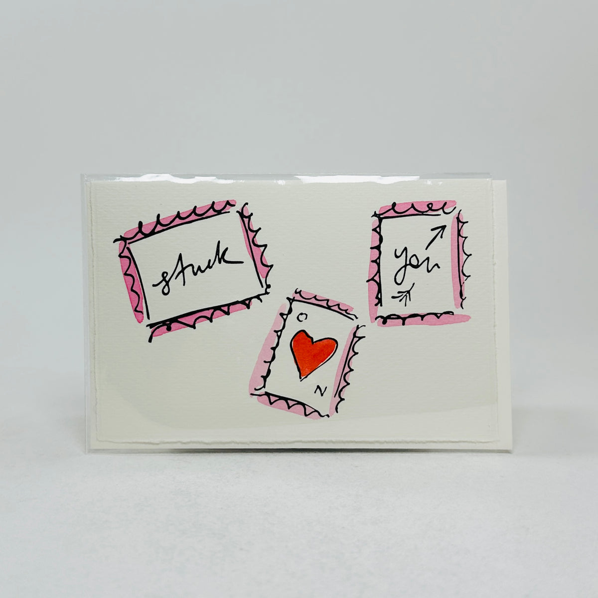 Stuck on You - Scribble And Daub Card