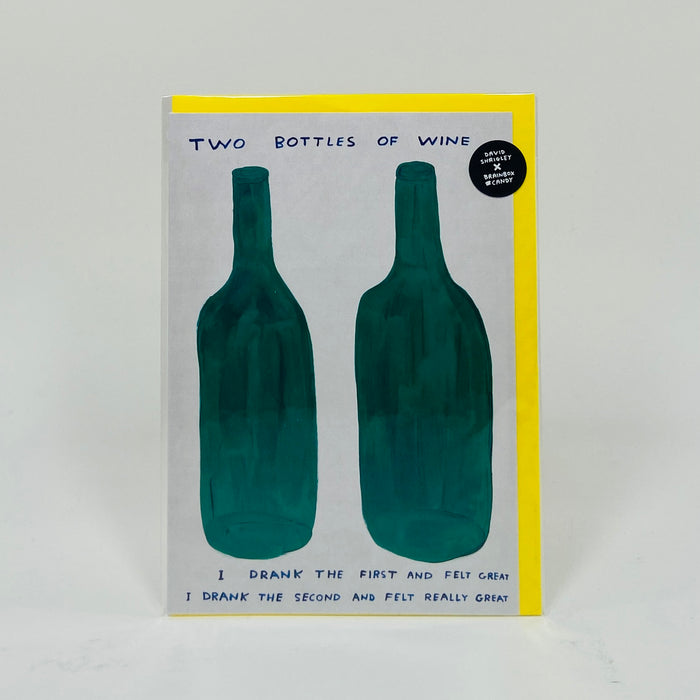 Two Bottles of Wine - David Shrigley Card