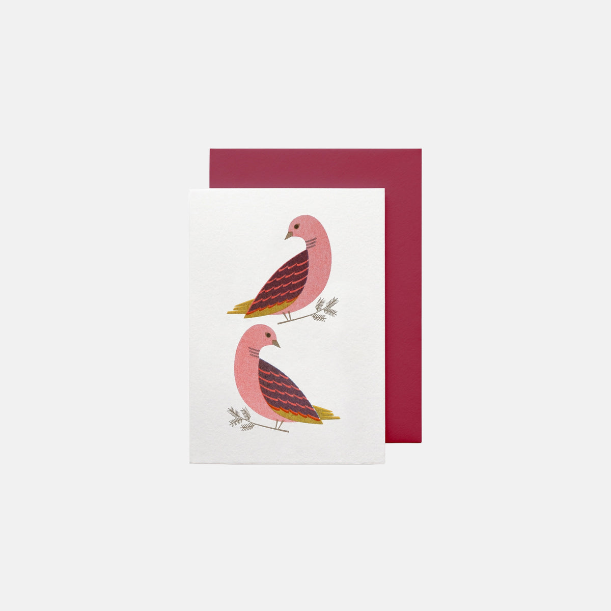 Two Turtle Doves - Bobbie Print Christmas Card
