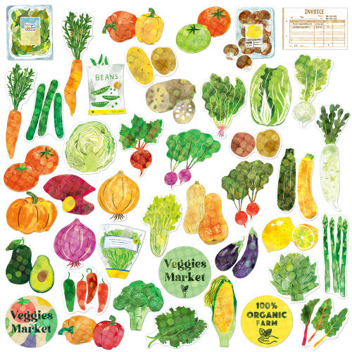 Vegetable Market Stickers - Greeting Life Haco