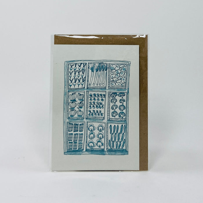 Vegetable Market - Hot Pink Press Card