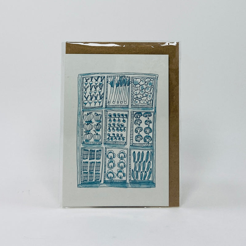 Vegetable Market - Hot Pink Press Card
