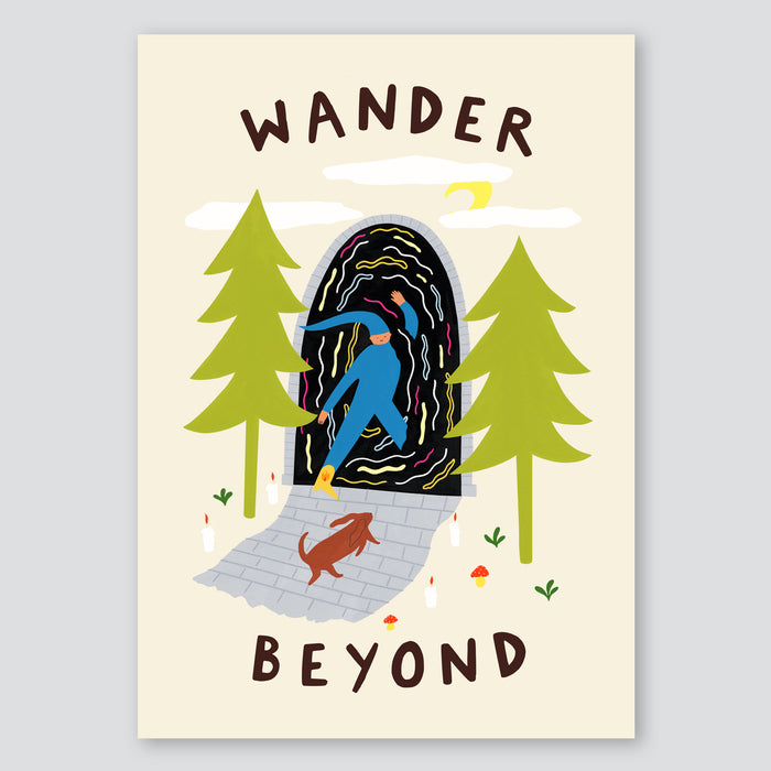 Wander Beyond A3 Print - Little Black Cat