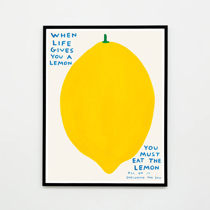 When Life Gives You A Lemon - David Shrigley Poster