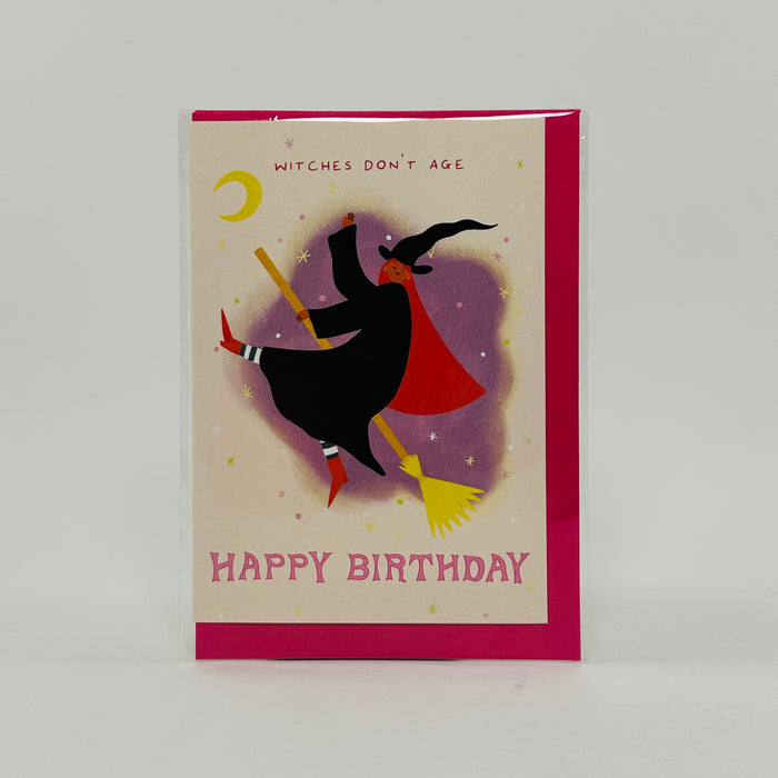 Witches Don't Age - Little Black Cat Card