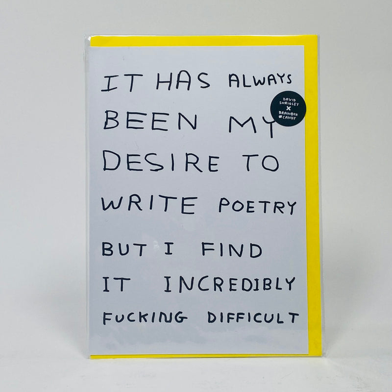 Write Poetry - David Shrigley Card