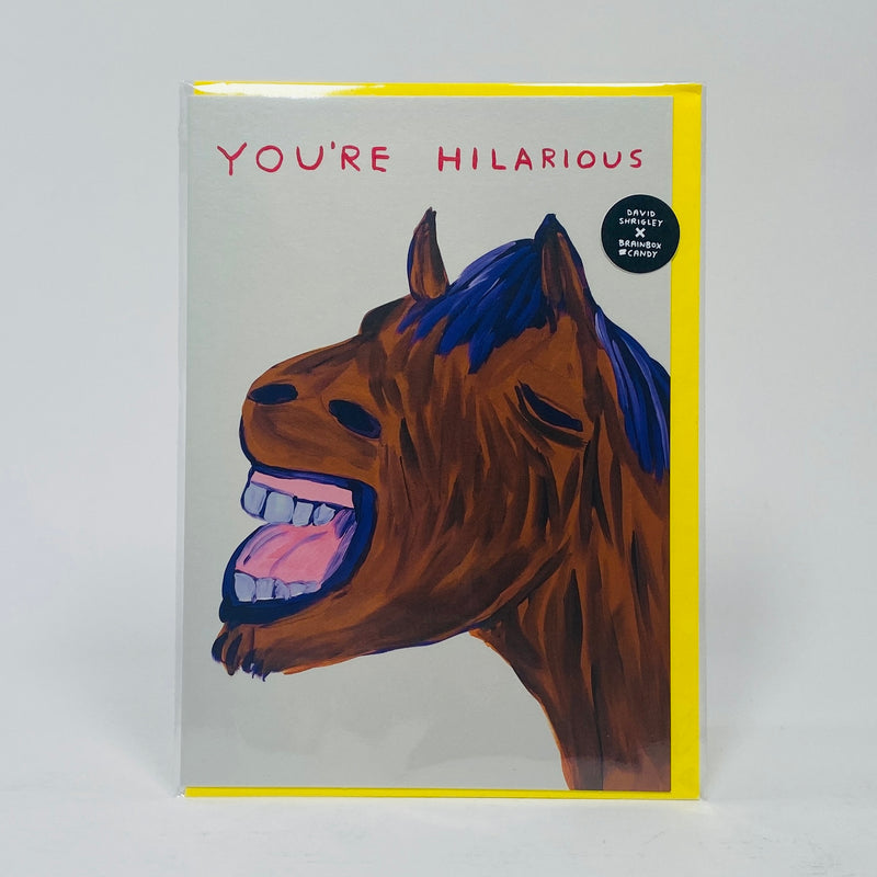 You're Hilarious Horse - David Shrigley Card