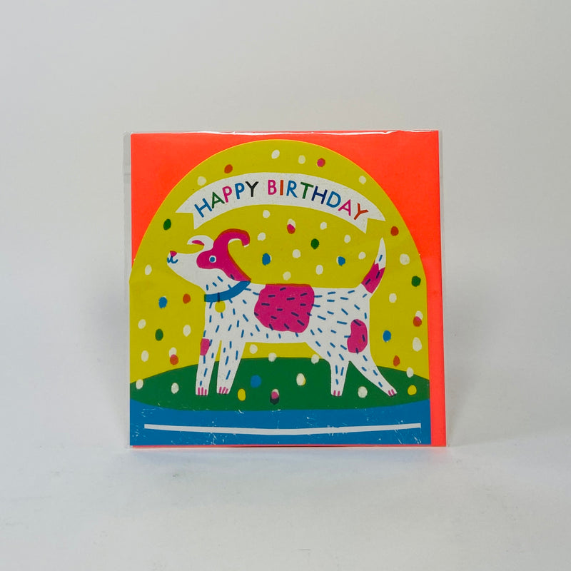 Happy Birthday Dog Snowglobe - The Printed Peanut Card