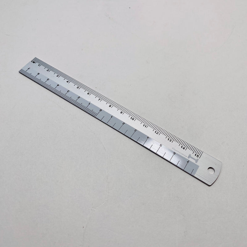 Hightide Aluminium 15cm Ruler - White