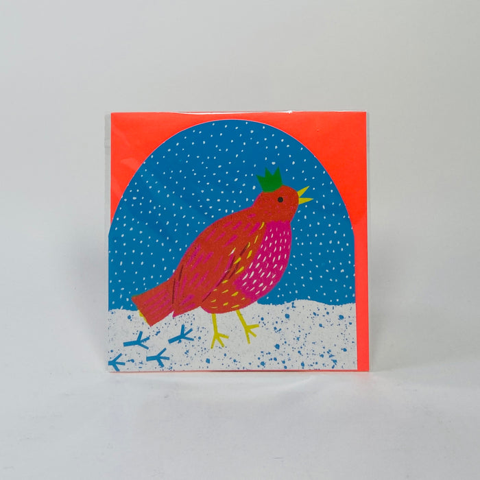 Robin Snowglobe - The Printed Peanut Card