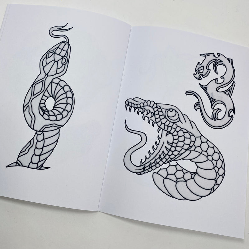 Snakes Tattoo Flash - Josh Wayles