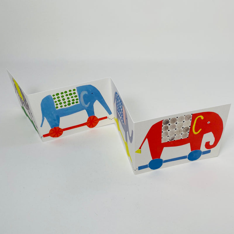 Elephants Concertina - Hadley Card